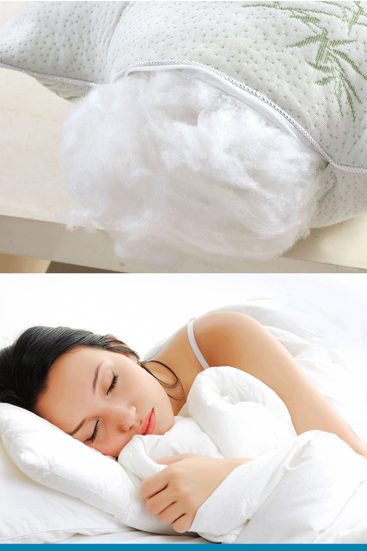 Bamboo Fiber Rectangle Shaped Pillow for Sleeping