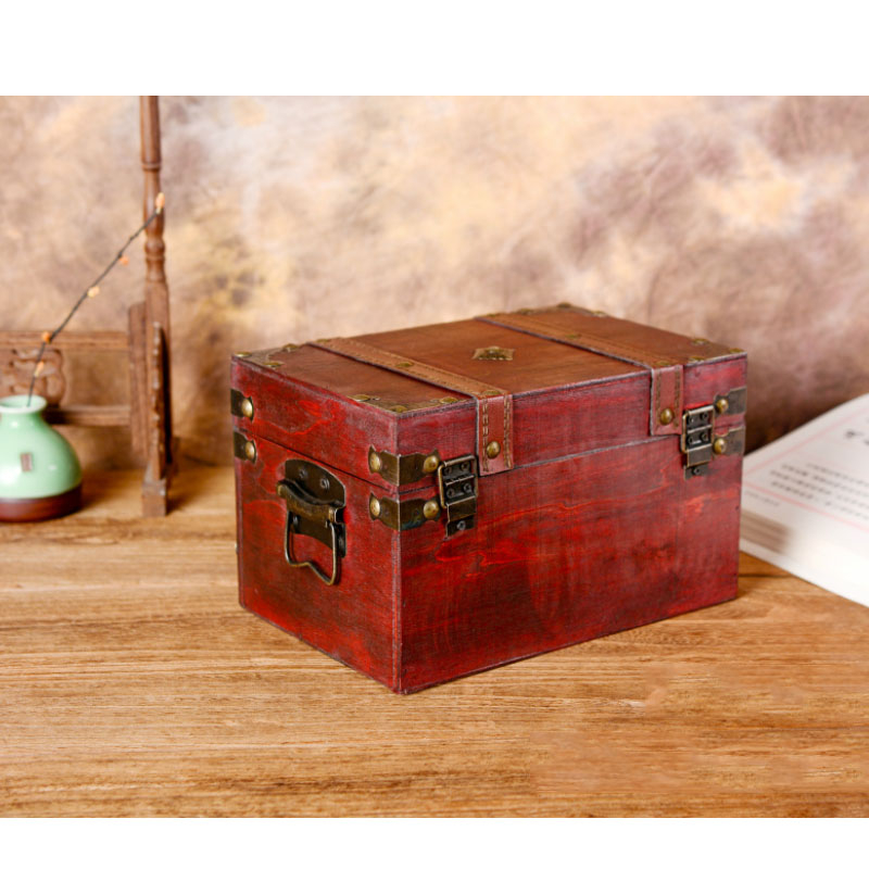 Vintage Wooden Storage Box for Jewelry
